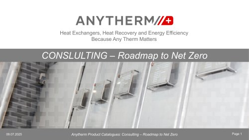 Anytherm Roadmap to Net Zero (CO2 Free Production) Analysis