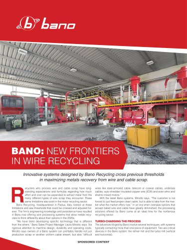 BANO: NEW FRONTIERS IN WIRE RECYCLING