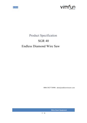SGR 40 Diamond Wire Saw for Optical Glass