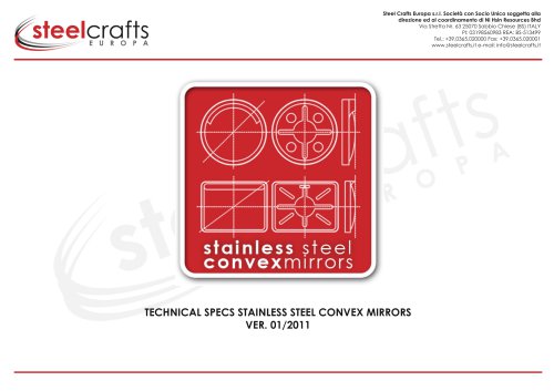 TECHNICAL SPECS STAINLESS STEEL CONVEX MIRRORS