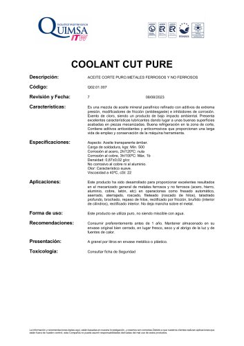 COOLANT CUT PURE