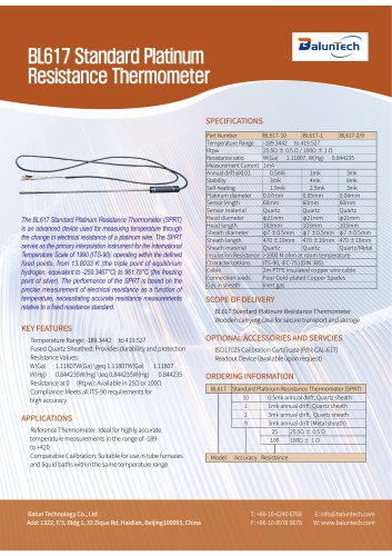 BL617 Standard Platinum Resistance Thermometer