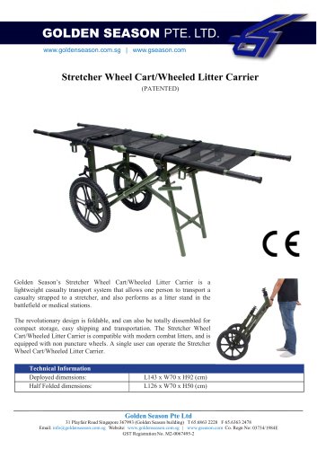 Stretcher Wheel Cart/Wheeled Litter Carrier