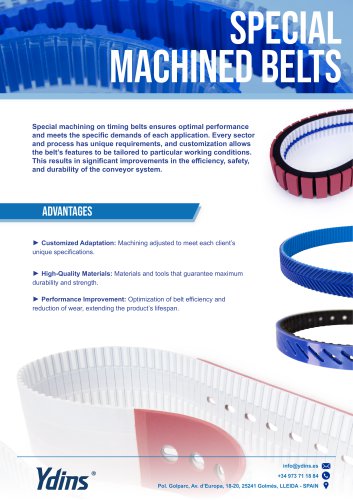 special machined belts