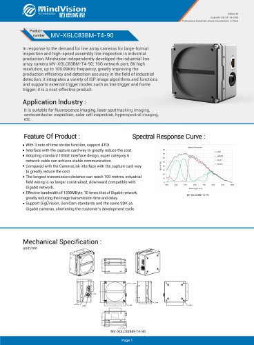 MV-XGLC83BM-T4-90 High-Speed Line Scan Camera with Advanced Vision Features