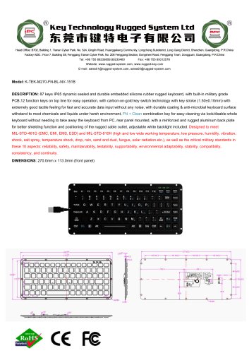 K-TEK-M270-FN-BL-NV-151B