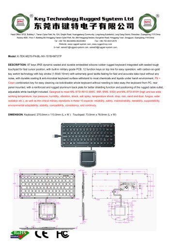 K-TEK-M270-FN-BL-NV-151B+M73TP