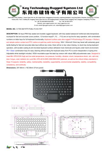 K-TEK-M275TP-FN-BL-FC-KC-FDT