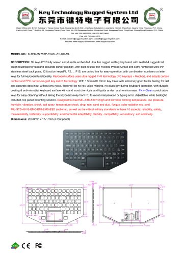 K-TEK-M275TP-FN-BL-FC-KC-ML