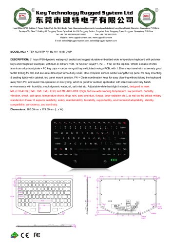 K-TEK-M275TP-FN-BL-NV-151B-DWP