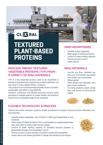 TEXTURED PLANT-BASED PROTEINS