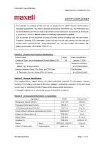 Cylindrical Type Lithium Manganese Dioxide Batteries (CR)_safety data sheet