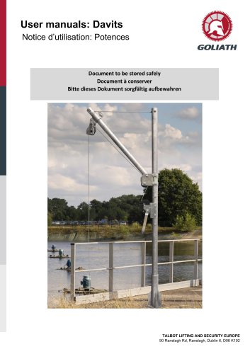 User Manual_Goliath Davit / jib crane