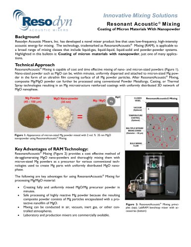 Coating of Micron Materials with Nanopowder