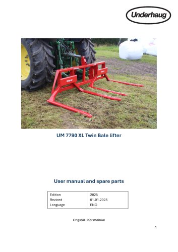 Double Round Bale Lifter, UM-7790 XL
