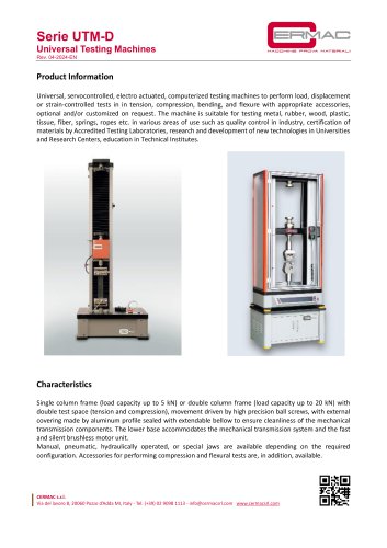 Serie UTM-D Universal Testing Machines