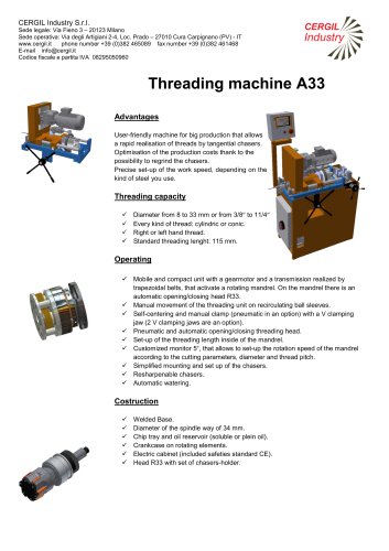Threading Machine A33