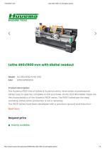 Lathe 460x1500 mm with digital readout