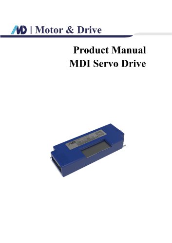 MDI Servo Drive Product Manual V1.5(DMD Roller Drive)