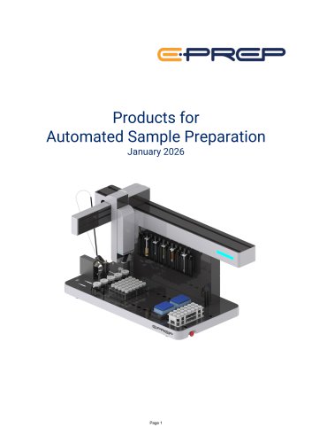 Products for Automated Sample Preparation January 2026