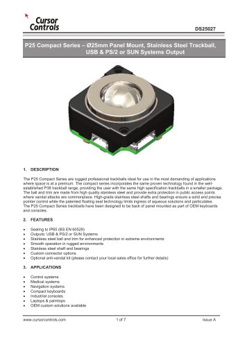 P25 Compact Trackball Stainless Steel