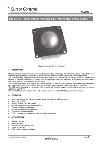 X38 Standard Trackball