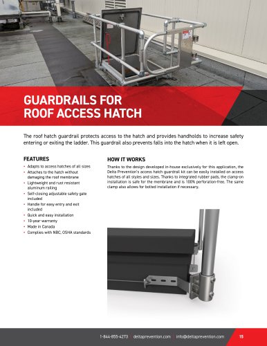 GUARDRAILS FOR ROOF ACCESS HATCH