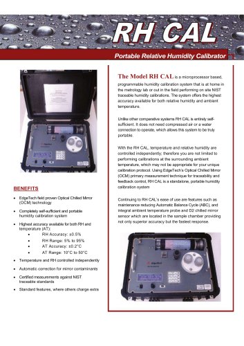 Product data sheet RH-Calibrator