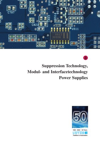 Suppression Technology, Modul- and Interfacetechnology, Power Supplies