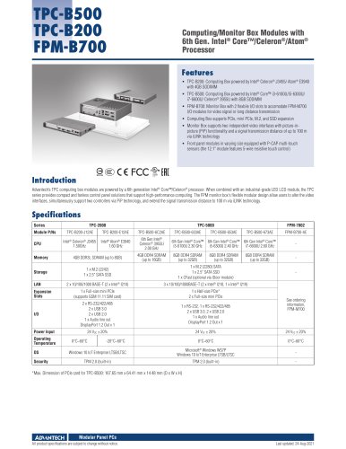 TPC-B500 TPC-B200 FPM-B700