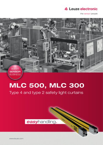 MLC 500, MLC 300 – Type 4 and type 2 safety light curtains