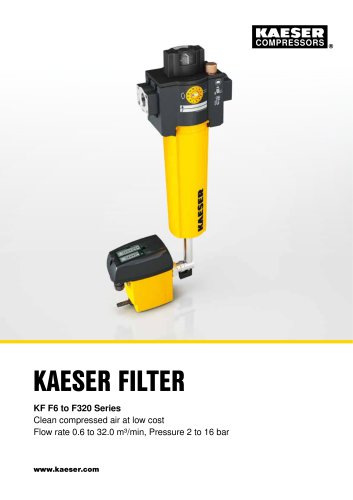 KAESER FILTER products: KF F6 to F320 series