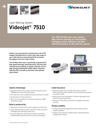 Laser Marking System Videojet ® 7510