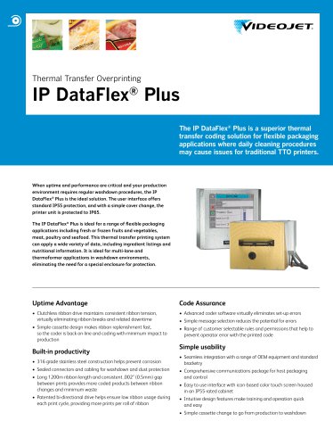 Thermal Transfer Overprinting IP DataFlex ® Plus