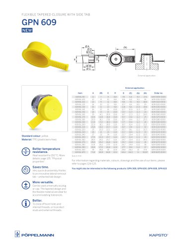 Data sheet GPN 609