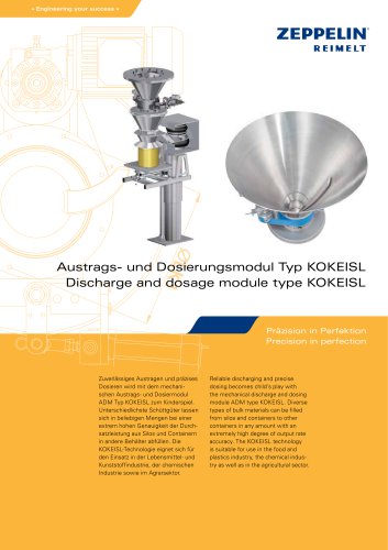 Discharge and dosage module type KOKEISL