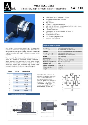 AWE 110  Series Small Size Wire Encoders