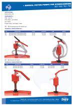 Manual piston pumps for hydrocarbons: SG - TG