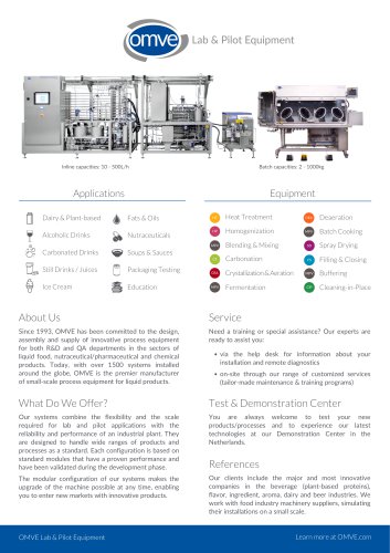 OMVE Products & Services overview