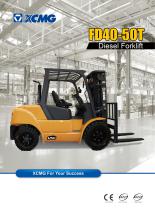 XCMG 5 ton diesel forklift truck FD50T