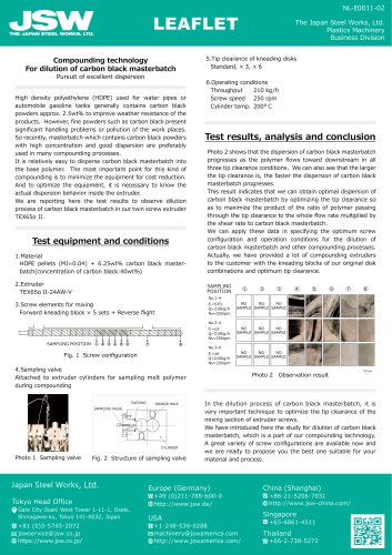 Compounding technology For dilution of carbon black masterbatch