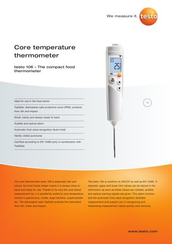 Core temperature thermometer - testo 106