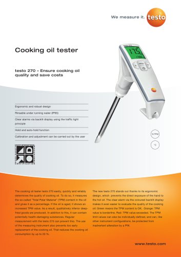 Datasheet 0563 2750 testo 270