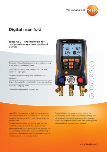 Digital manifold - testo 550