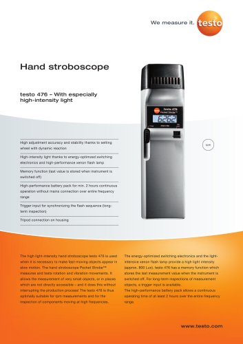 Hand stroboscope - testo 476