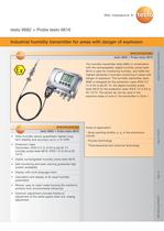 Industrial humidity transmitter for areas with danger of explosion - testo 6682