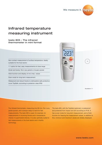 Infrared temperature measuring instrument - testo 805