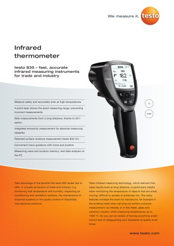Infrared thermometer - testo 835