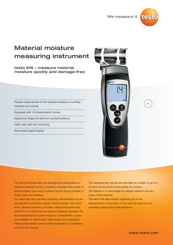 Material moisture measuring instrument - testo 616