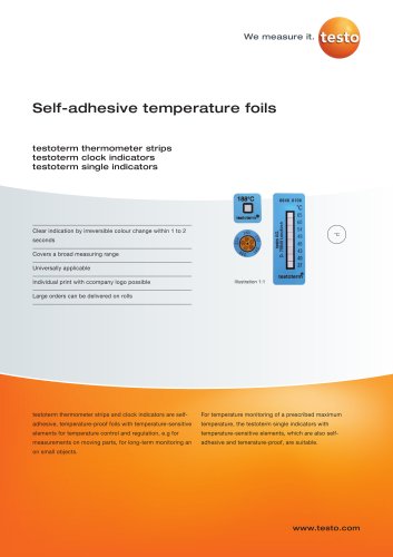 Self-adhesive temperature foils